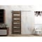Sartodoors Sturdy Barn Door 18 x 80in, Quadro 4445 Cognac Oak W/ Frosted Glass, SS 6.6FT Rail Hangers Heavy Set QUADRO4445BD-S-AKA-18 - alternate 3